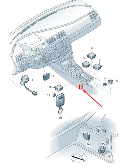 NEW VW SHARAN 7N INTERCOM SYSTEM LOUDSPEAKER VOLUME CONTROL JKV959043A