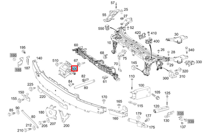 NEW MERCEDES-BENZ AMG GT X290 FRONT RADAR BRACKET A2906202000 ORIGINAL