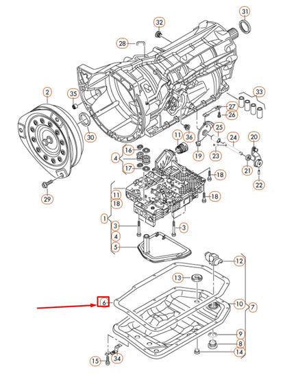 NEW AUDI Q7 4L AUTOMATIC TRANSMISSION OIL PAN GASKET 0AT321371 ORIGINAL
