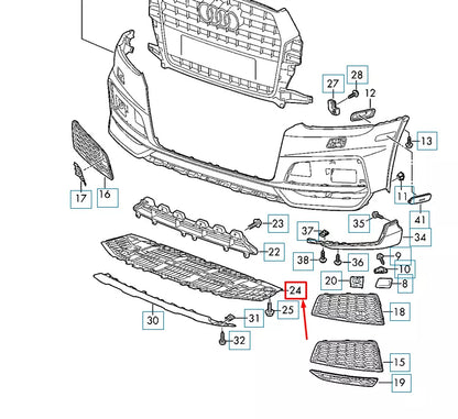 NEW AUDI Q3 8U FRONT LOWER CLOSING ELEMENT SPLASH SHIELD 8U0807233H ORIGINAL