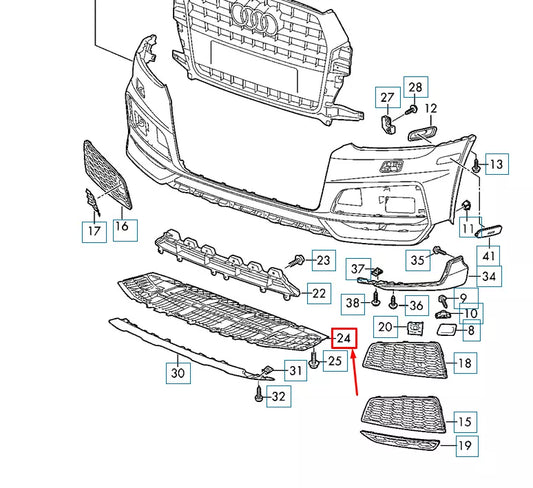 NEW AUDI Q3 8U FRONT LOWER CLOSING ELEMENT SPLASH SHIELD 8U0807233H ORIGINAL