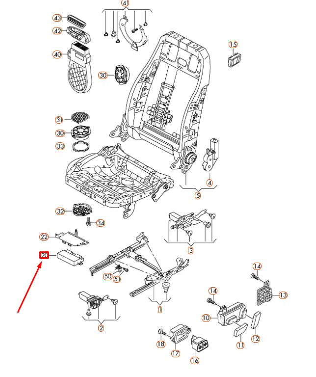 NEW AUDI A6 C7 FRONT LEFT SEAT ADJUSTMENT CONTROL UNIT LHD 4G8959760A ORIGINAL
