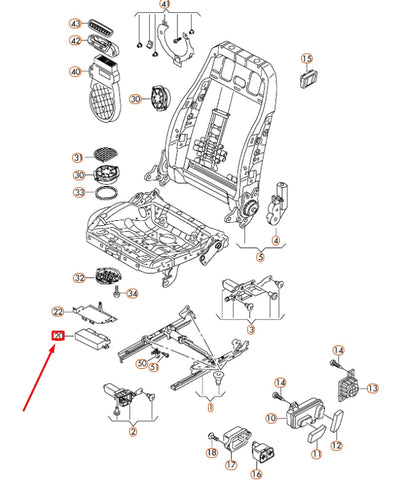 NEW AUDI A6 C7 FRONT LEFT SEAT ADJUSTMENT CONTROL UNIT LHD 4G8959760A ORIGINAL