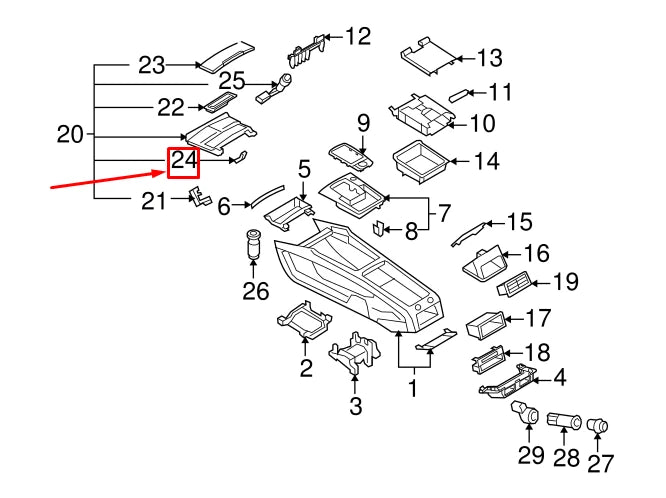 NEW AUDI Q7 4L ASHTRAY LIGHT DIODE 8P0919063 ORIGINAL
