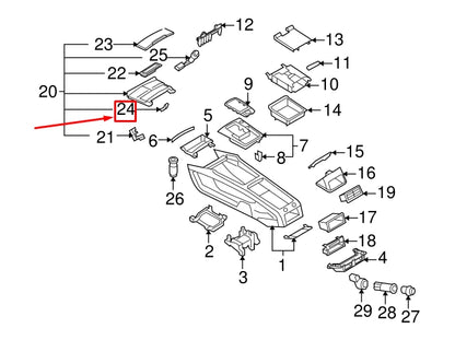 NEW AUDI Q7 4L ASHTRAY LIGHT DIODE 8P0919063 ORIGINAL