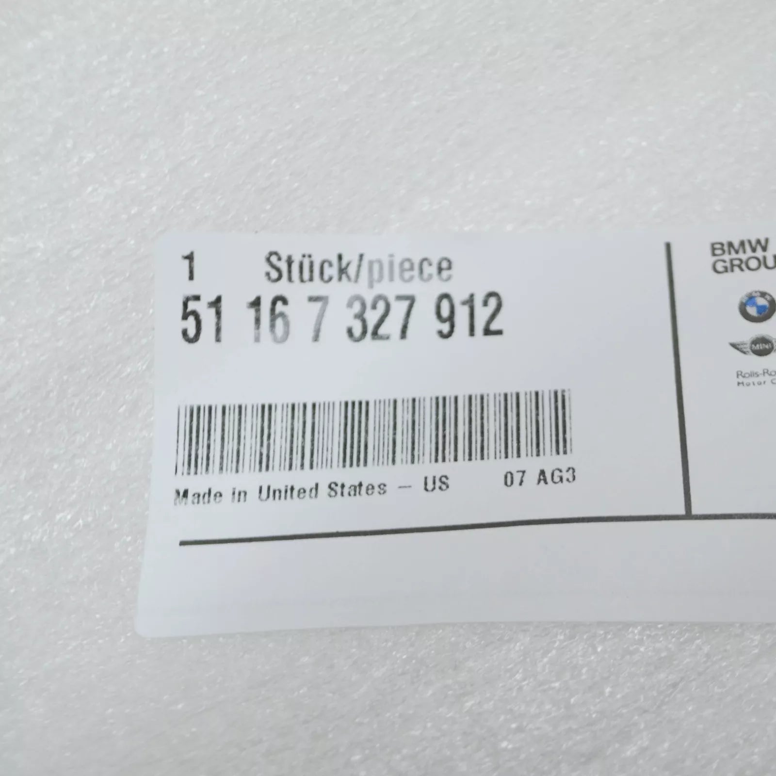 NEW BMW X3 F25 FRONT RIGHT OUTSIDE MIRROR SUPPORTING RING 51167327912 ORIGINAL