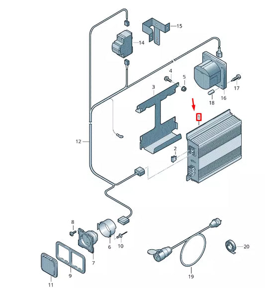 NEW VW TRANSPORTER VI T6 BATTERY CHARGER RETAINER 7E8937149