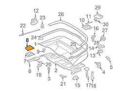 NEW MERCEDES BENZ CLK A209 FRONT LEFT HINGE COVER CAP A20975705069999 ORIGINAL