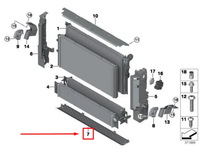 NEW BMW I8 I12 LOWER COOLANT RADIATOR MOUNTING SEAL 17117649147 7649147 ORIGINAL