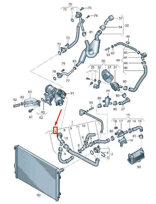 NEW VW SHARAN 7N QUICK ACTING COUPLING 7N0122291Q ORIGINAL