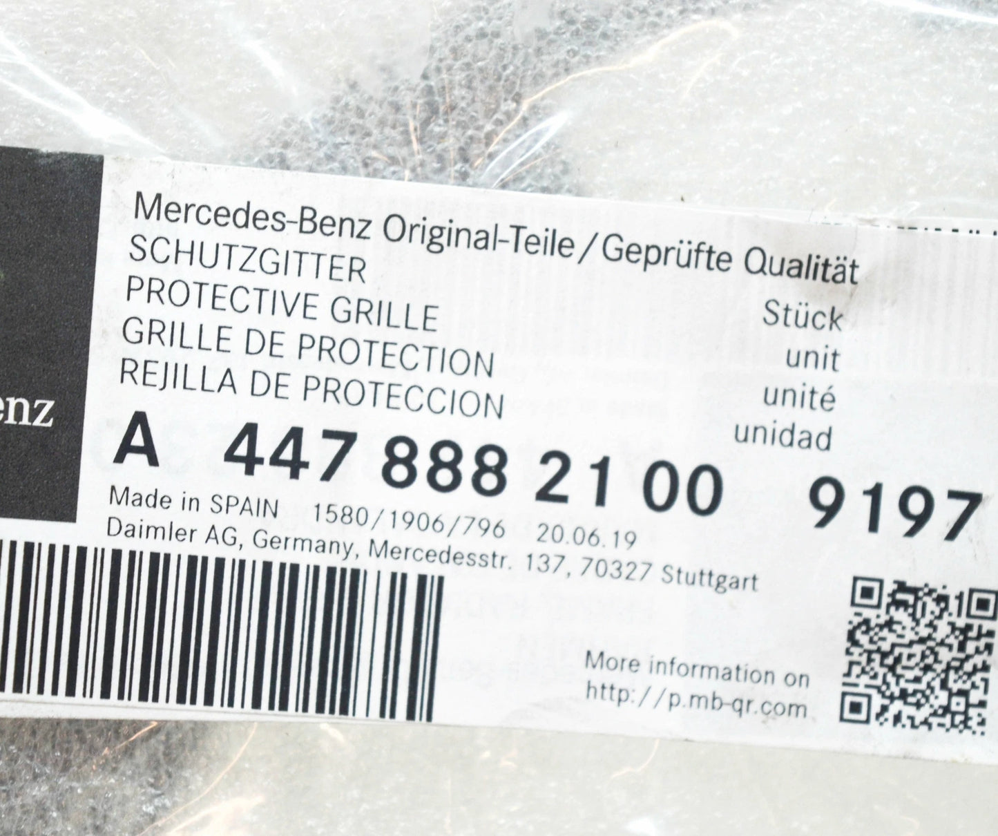 NEW MB VITO TOURER W447 FRONT RADIATOR GRILLE TRIM AMG A44788821009197 ORIGINAL