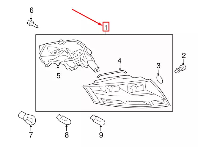 NEW AUDI TT ROADSTER 8J REAR RIGHT TAILLIGHT 8J0945096M ORIGINAL