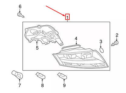NEW AUDI TT ROADSTER 8J REAR RIGHT TAILLIGHT 8J0945096M ORIGINAL