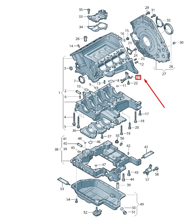 NEW VW TOUAREG 7P MK3 OIL SPRAY JET 07L103158G ORIGINAL
