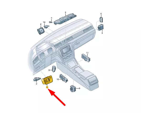 NEW VOLKSWAGEN PASSAT B8 HEADLIGHT COMBI SWITCH 3G0941633HICX ORIGINAL