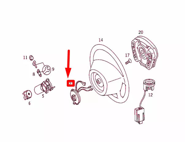 NEW MERCEDES-BENZ ML W163 STEERING WHEEL CONTACT SPIRAL A1634600149