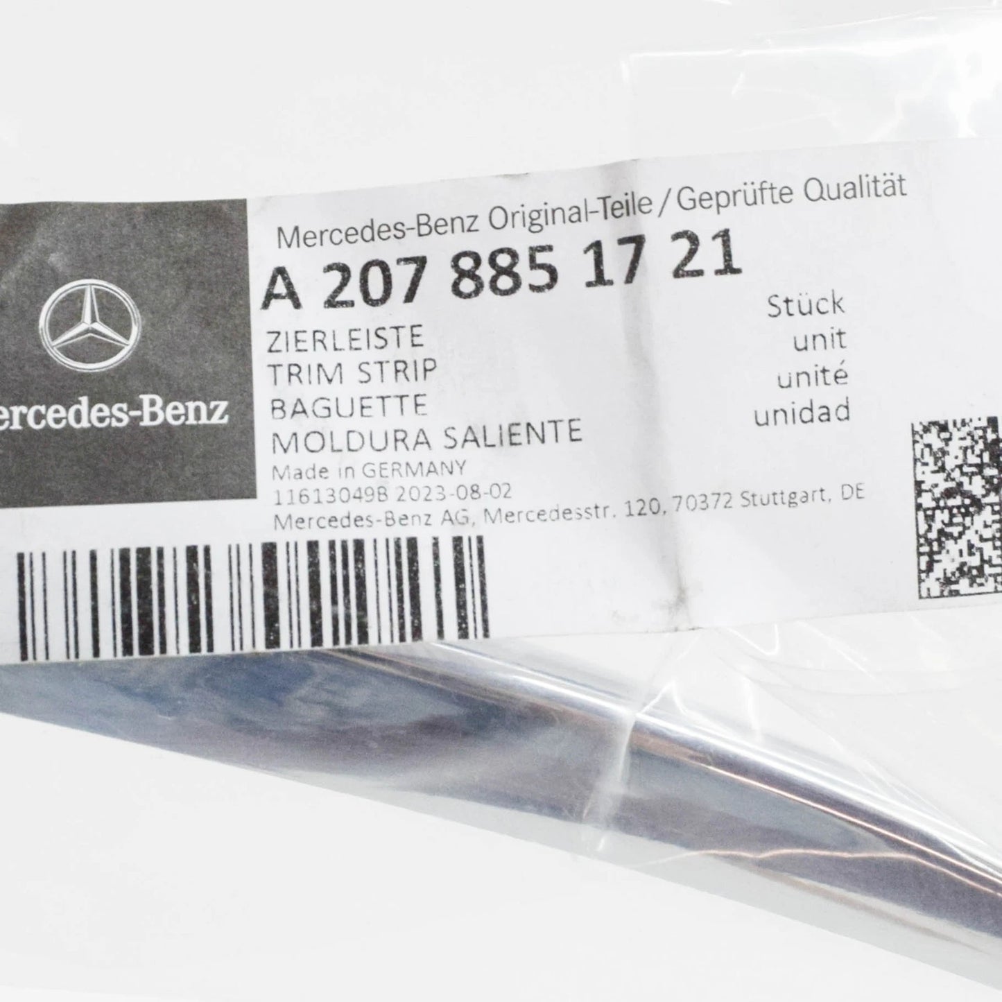 NEW MERCEDES-BENZ E CABRIO A207 REAR BOTTOM BUMPER TRIM A2078851721 ORIGINAL