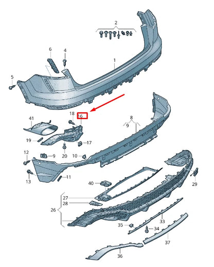 NEW AUDI RSQ8 REAR RIGHT BUMPER CLOSING ELEMENT 4M8807320B