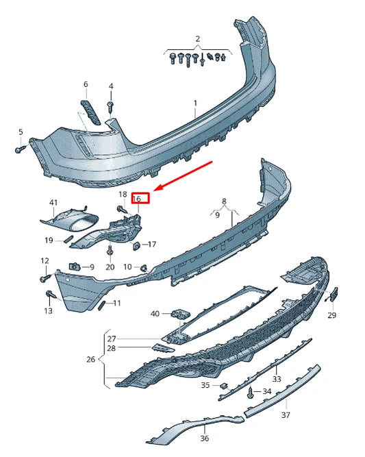 NEW AUDI RSQ8 REAR RIGHT BUMPER CLOSING ELEMENT 4M8807320B