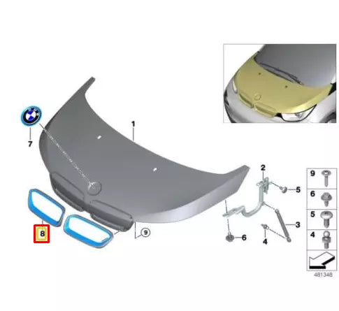 NEW BMW I3 FRONT BUMPER RADIATOR GRILLE LEFT & RIGHT 7375883 7375884