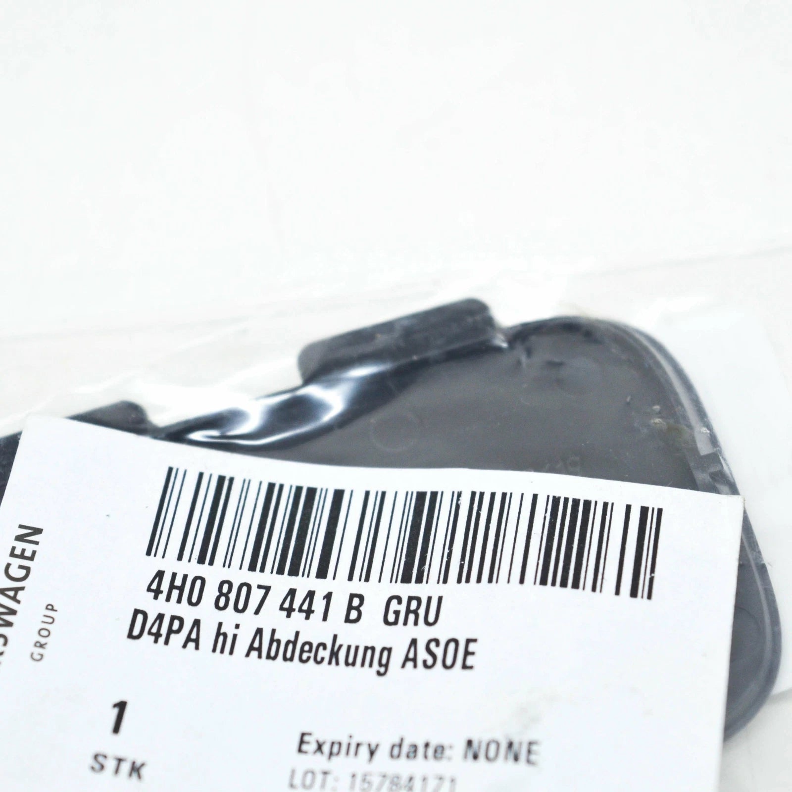 NEW AUDI A8 4H REAR BUMPER TOW HOOK EYE LOWER CAP COVER 4H0807441BGRU ORIGINAL