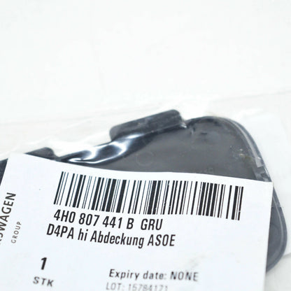 NEW AUDI A8 4H REAR BUMPER TOW HOOK EYE LOWER CAP COVER 4H0807441BGRU ORIGINAL