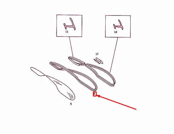 NEW MERCEDES-BENZ 190 W201 REAR WINDOW SEALING FRAME A2016700239