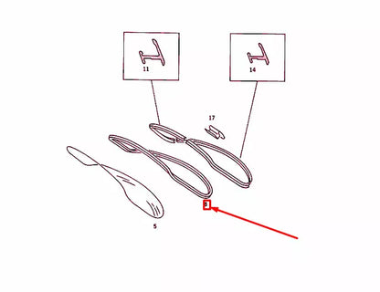 NEW MERCEDES-BENZ 190 W201 REAR WINDOW SEALING FRAME A2016700239
