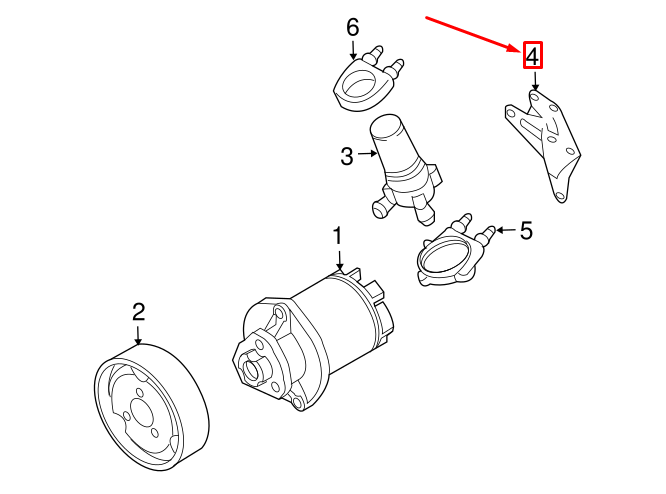 new audi a3 sportback 8p engine auxiliary pump bracket 022121079b original