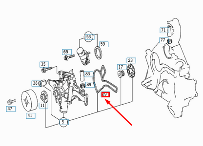 NEW MERCEDES-BENZ E W210 WATER PUMP GASKET A1122010180 ORIGINAL