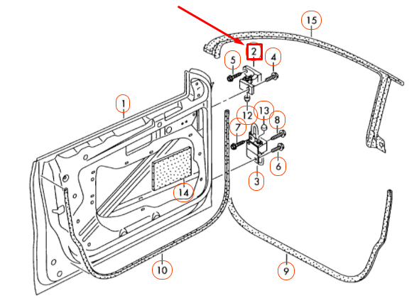 NEW VOLKSWAGEN CC FRONT LEFT DOOR UPPER HINGE 3C0831401D ORIGINAL