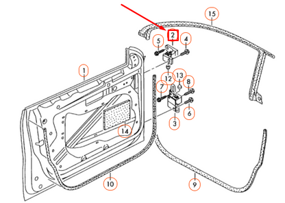 NEW VOLKSWAGEN CC FRONT LEFT DOOR UPPER HINGE 3C0831401D ORIGINAL