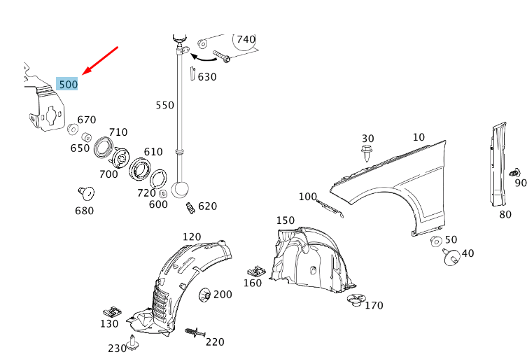 new mercedes-benz e w212 front right fender bracket a2128100214 original