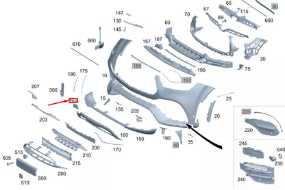 NEW MERCEDES-BENZ GLE W167 FRONT BUMPER TOW EYE COVER A1678857603 ORIGINAL