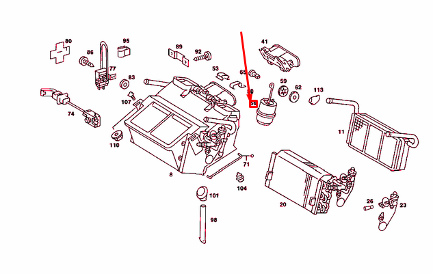 NEW MERCEDES-BENZ SL R107 DEFROSTER NOZZLE FLAP ELEMENT A0008003275 ORIGINAL
