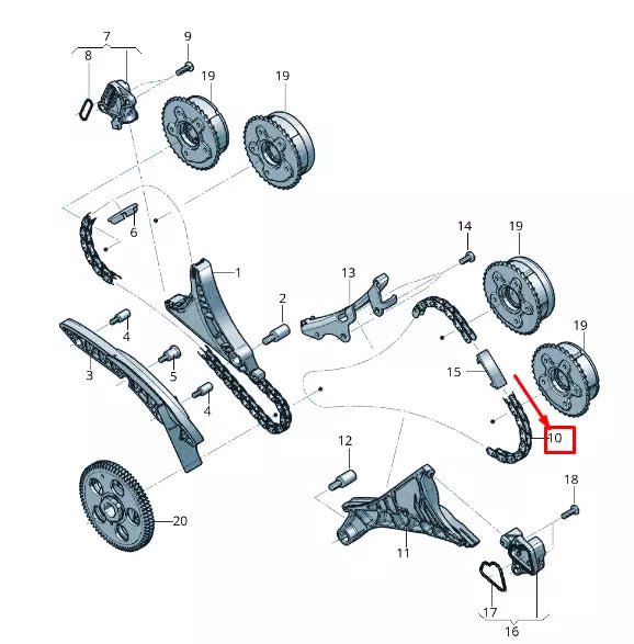 NEW AUDI RSQ8 ENGINE DRIVE CHAIN 0P2109229F
