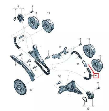 NEW AUDI RSQ8 ENGINE DRIVE CHAIN 0P2109229F