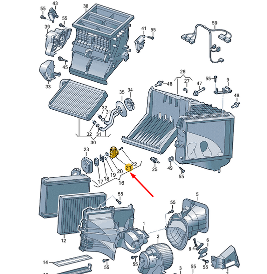 NEW VW TRANSPORTER VI T6 AIR CONDITIONER EXPANSION VALVE 7E0816681 ORIGINAL