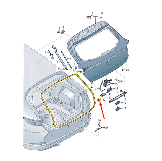 new cupra formentor rear lid flap gasket seal 5ff827705e9b9 original