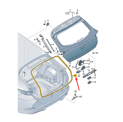 new cupra formentor rear lid flap gasket seal 5ff827705e9b9 original