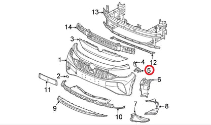 NEW VOLKSWAGEN ID.4 E21 FRONT BUMPER RIGHT LOWER GUIDE PROFILE 11A807050