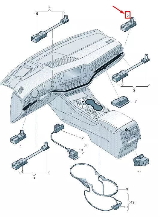 NEW VW TOUAREG CR FAN LIGHTING LED MODULE 760947581M