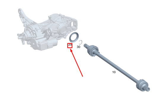 new mb gla h247 amg rear axle shaft protective ring a2053370400 original