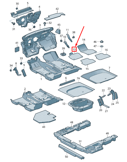new skoda octavia 5e mk3 front left floor mat lhd 5e1864435vzi original
