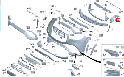 NEW MERCEDES-BENZ GLS X167 FRONT LEFT BUMPER BRACKET A1678850106 ORIGINAL