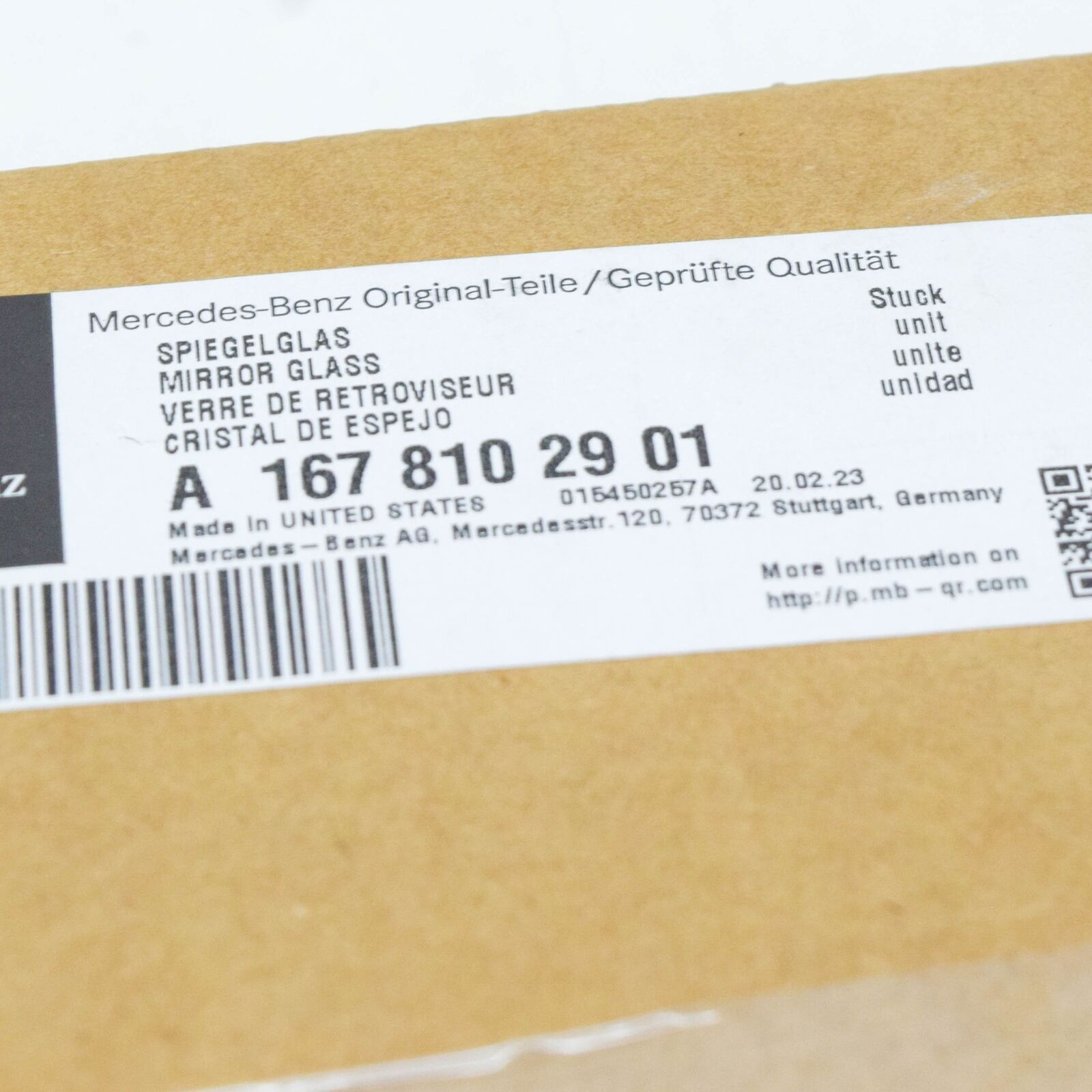 NEW MERCEDES-BENZ GLE W167 FRONT LEFT DOOR MIRROR GLASS A1678102901 ORIGINAL