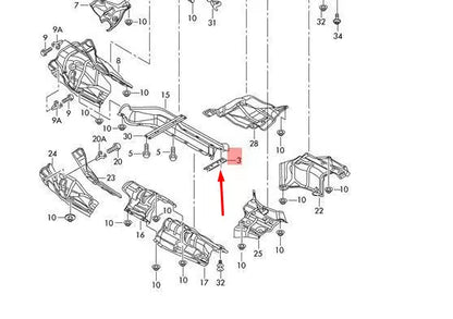 NEW AUDI A4 B8 REAR FLOOR PLATE CONNECTING STRUT 8K0803183C ORIGINAL