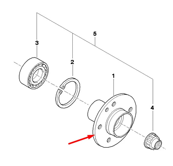 NEW BMW 5 E60 REAR WHEEL HUB SPINDLE FLANGE 33411095774 1095774 ORIGINAL