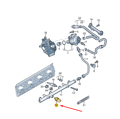 new audi q5 fy fuel pressure sensor 06k906051c original