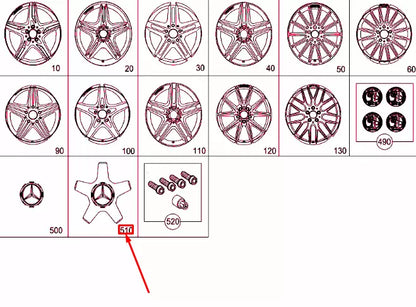 NEW MERCEDES-BENZ CLA C117 WHEEL HUB CAP A00040024009283 ORIGINAL